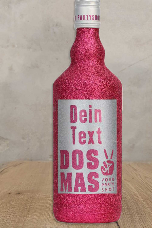 Personalisierte DOS MAS Pink Shot Bling-Bling-Edition, 0,7l oder 3,0l