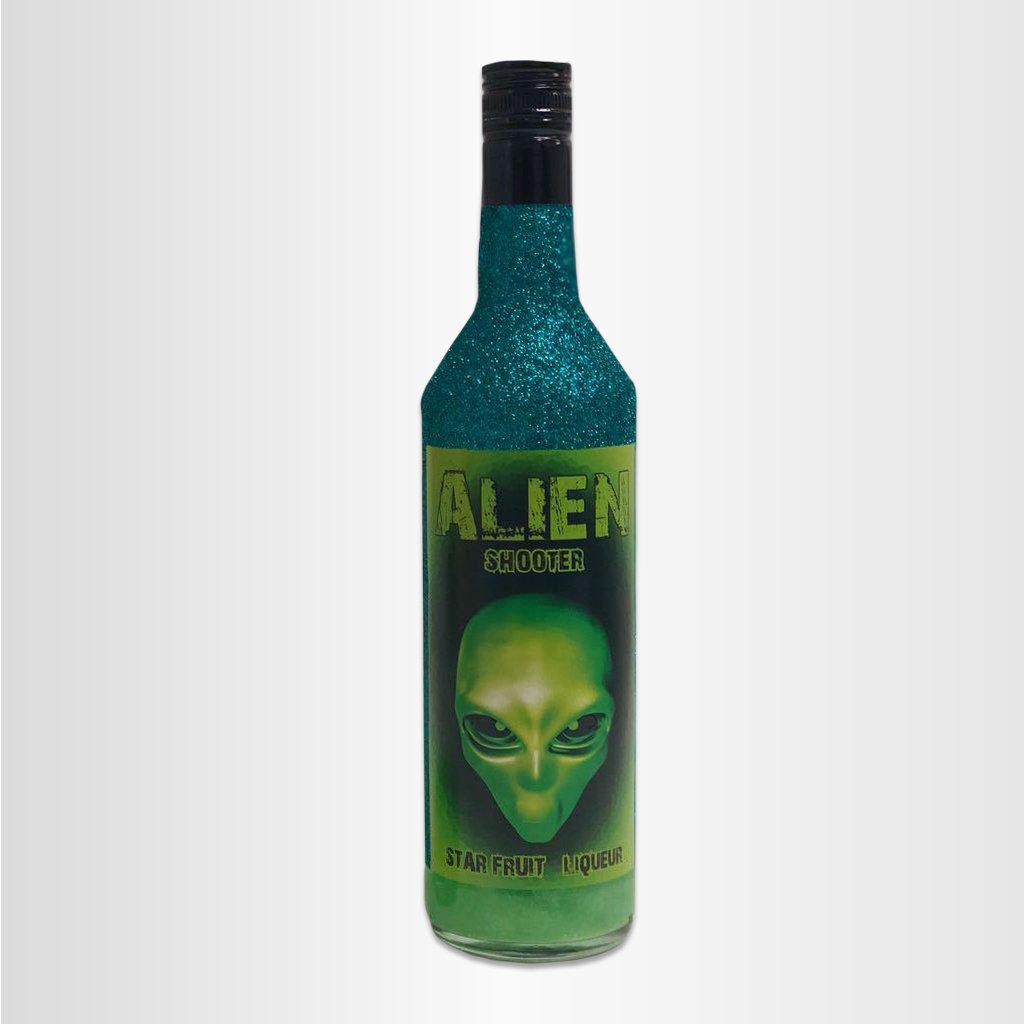 Alien Glitzerlikör Glitzerflasche